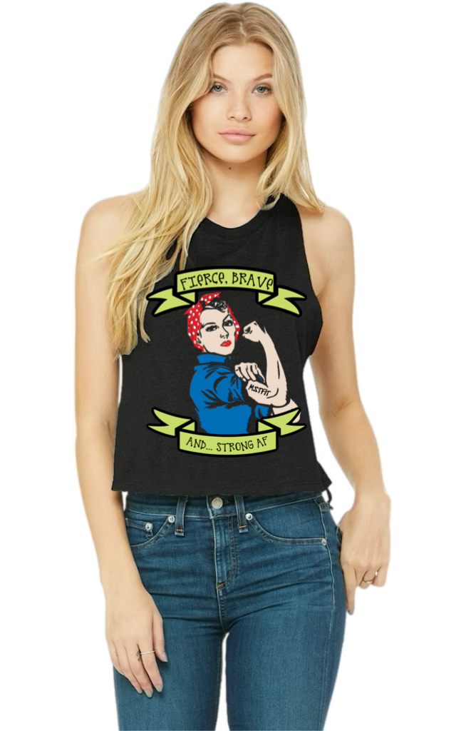 Fierce, Brave & Strong AF Cropped Tank Top